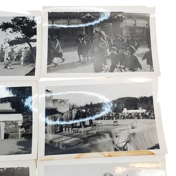 Vtg Gate of Nagoya Castle Lot of 7 Original Monochrome Photography 3" x 5" - Picture 6 of 11